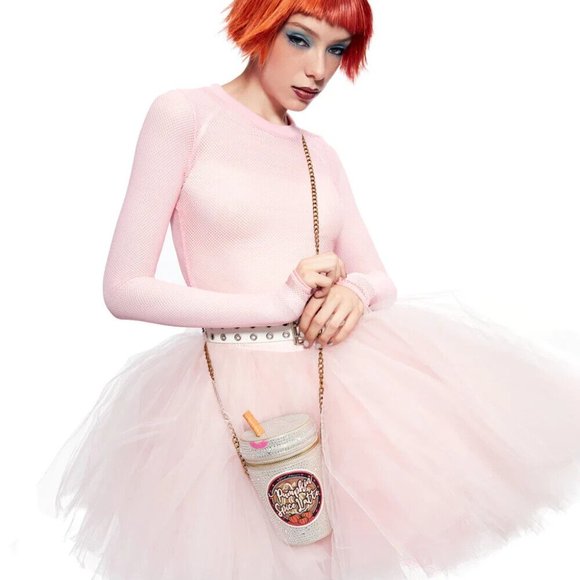 Betsey Johnson Cream Pumpkin Spice Latte Crossbody Bag - Picture 13 of 16